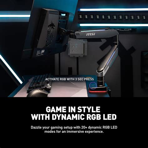 MSI MPG MT201R - Premium RGB Single Monitor Stand India | Ubuy
