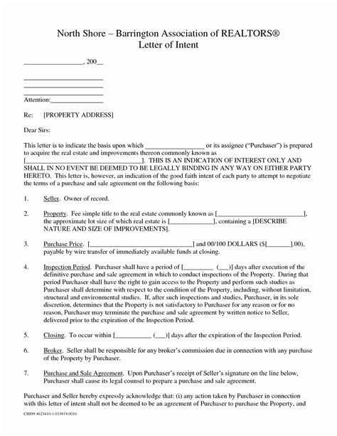 Commercial Real Estate Loi Template – Shooters Journal