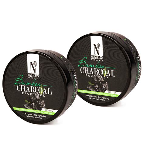 NutriGlow Natural's Bamboo Charcoal Face Pack | With Ethiopian Kaolin ...