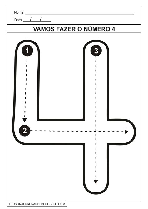 Atividades numerais para tracejar