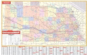 Nebraska State Wall Map BB : Amazon.in: Books
