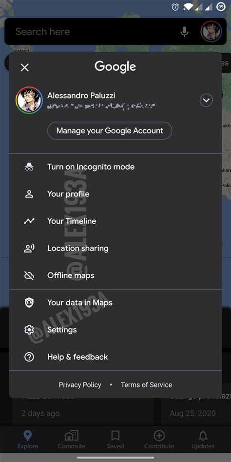 Sta per arrivare una modalità scura completa su Google Maps