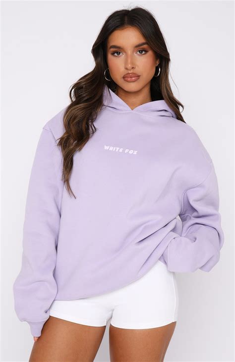 Leisure Series Oversized Hoodie Lavender | White Fox Boutique US