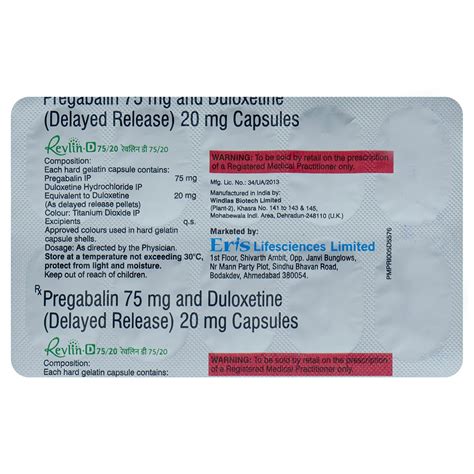 Revlin-D 75/20 Capsule | Uses, Side Effects, Price | Apollo Pharmacy