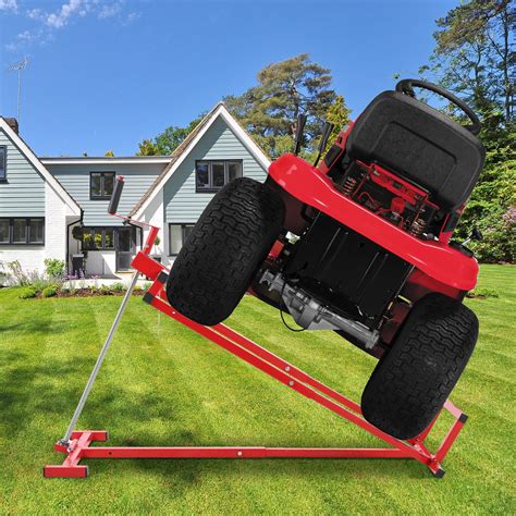 Lawn Mower Lift , 890 Lbs Capacity Lawn Tractor Lifter, Ride-on Mower, Cleaning Aid, Universal ...