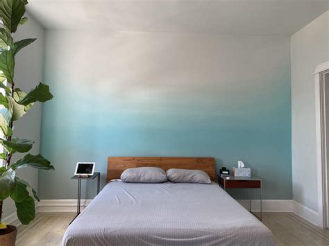 Ombre Bedroom Wall Painting Ideas
