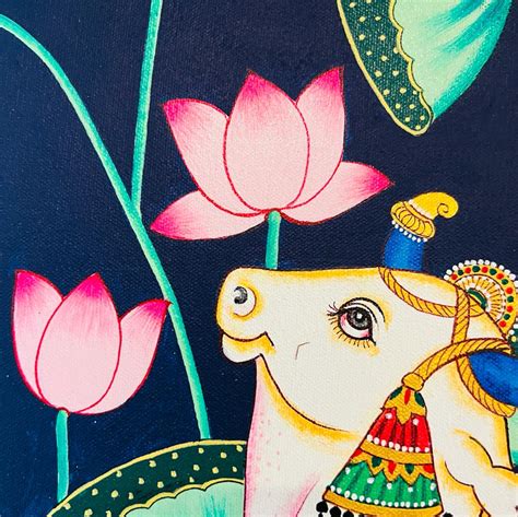 Pichwai Cow Painting - Handcrafted Artwork for Spiritual Decor — Khojcrafts