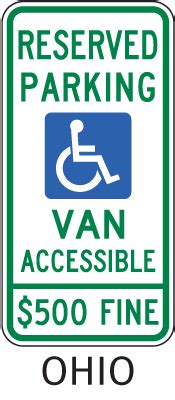 Buy Ohio Handicap Parking Signs | Orders Over $49 Ship Free