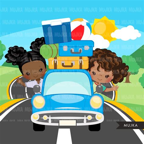 Family Road Trip Clip Art