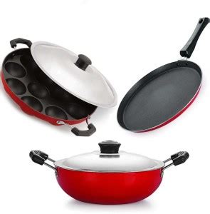 HAR Non-Stick Kitchen Set- Dosa Tawa, Appam Maker and kadhai Induction ...