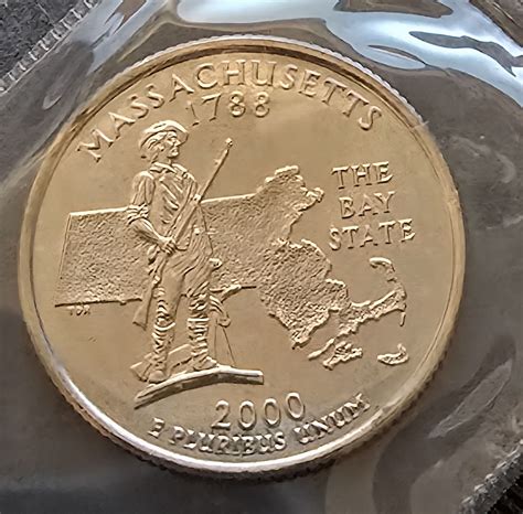 2000-D Massachusetts State Quarter - BU in Original Mint Cello (L18 ...