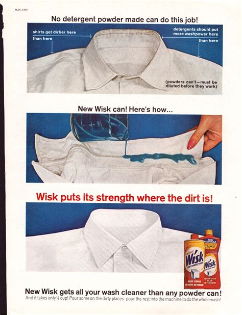 Vintage Print Ad -1963 for Wisk Laundry Detergent | eBay