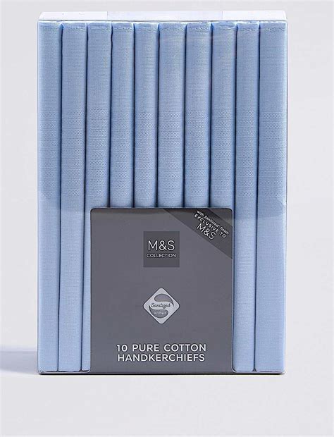 Buy 10pk Antibacterial Pure Cotton Handkerchiefs with Sanitized Finish ...