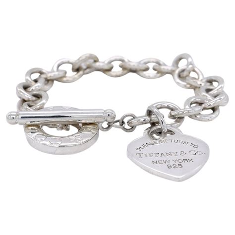 Tiffany and Co. Sterling Silver Rolo Link Bracelet Blank Heart Tag at 1stDibs | tiffany blank ...