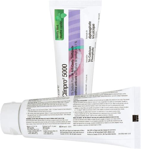 3M Clinpro 5000 Anti-Cavity Toothpaste (1.1% Sodium Fluoride) Vanilla Mint Flavour 113 g | Buy ...