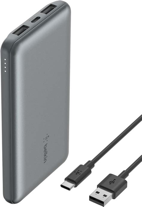 Amazon.com: Belkin Portable Charger, USB-C Power Bank 10k w/ 1 USB-C ...