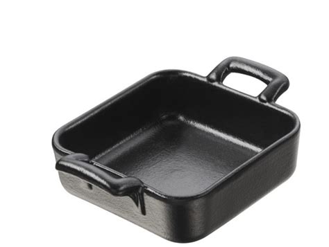 Revol - Auflaufform quadratisch tief 20 x 20 x 6.5 cm gusseisen-optik ...