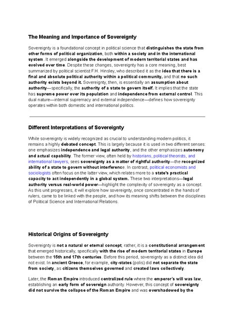 Sovereignty: Meaning, Importance, and Historical Evolution in Politics ...
