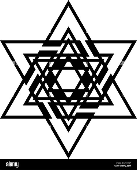 Jewish star of David icon Jewish tradition biblical symbol isolated ...