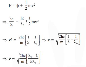 If lambda_0 and lambda be the threshold wavelength and wavelength of ...