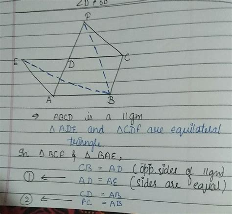 ABCD is a parallelogram of which no angle is 60º. Equilateral triangles ...
