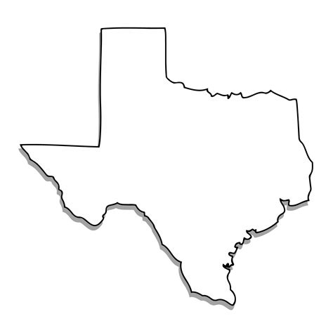 Texas Map Outline - 10 Free PDF Printables | Printablee