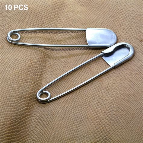 10 Pieces 5" Extra Large Safety Pins Big Stainless Steel Heavy Duty for ...