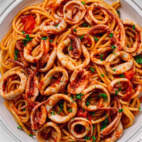 Easy squid pasta with marinara sauce – Artofit