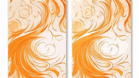 Vertical flyers with light orange doodle pattern illustration | Premium ...