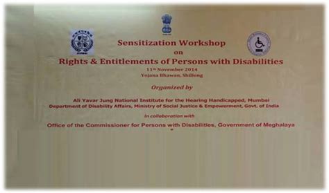 Photos of Sensitization Workshop on Rights and Entitlements of PWD ...