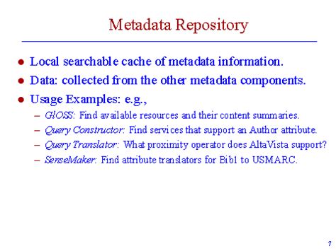 Image result for Explain Metadata Repository