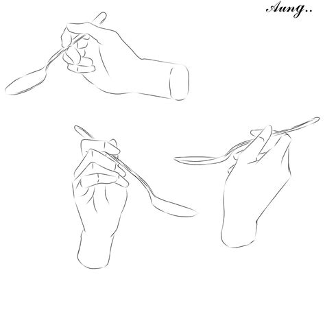 How to draw the shape of holding a spoon? | Boceto, Disenos de unas ...