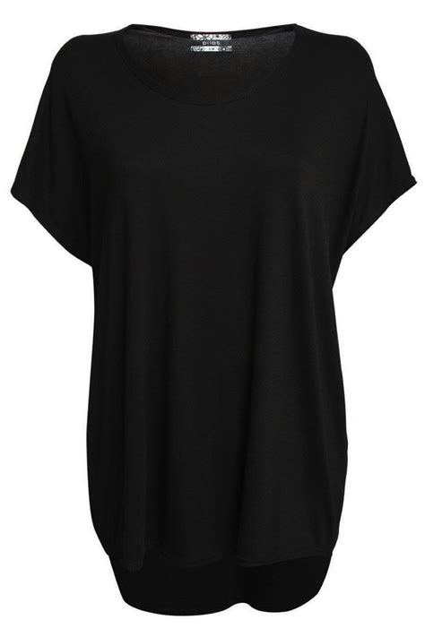 Pilot Carina High Low Hem Plain Oversized Top Black, size M/L : Amazon ...