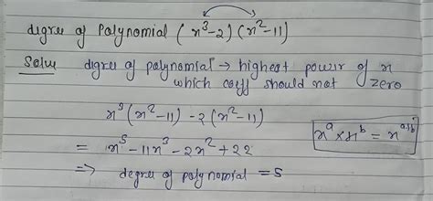 Find the degree of the polynomial - Brainly.in