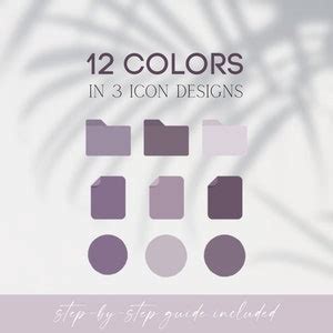 Buy 45 Desktop Purple Icons With Free Wallpaper Organizer for MacBook ...