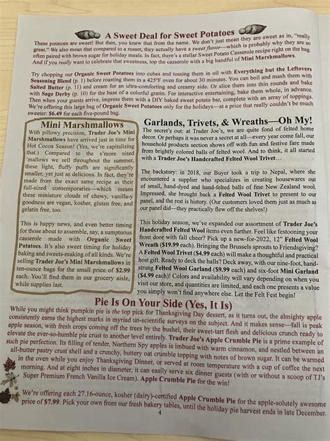 Trader Joe's Weekly Ad Thanksgiving 2022, November - Trader Joe's Reviews