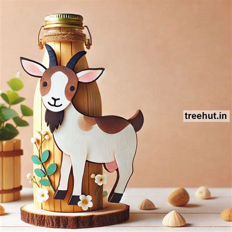 Goat Bottle Decoration Ideas, Animal Bottle Craft Ideas