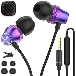 Wired Earbuds with Mic for Laptop PC Chromebook Noise Cancelling Ear ...