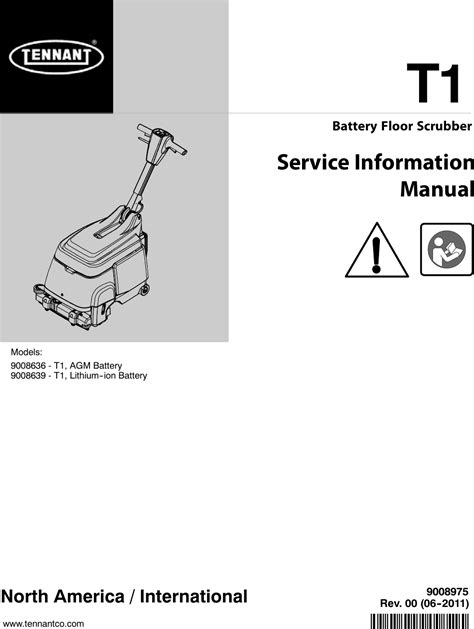 T1 Service Manual Tennant walk behind floor scrubber