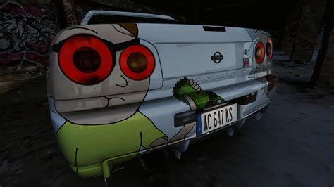 Custom Rick and Morty Skyline R34 Paintjob : r/assettocorsa