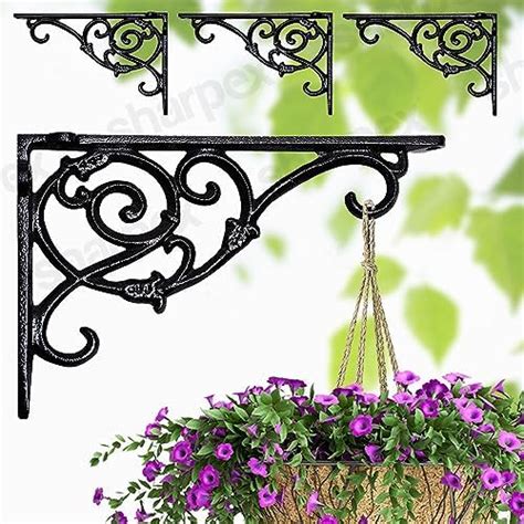 Sharpex Wall Mounted Metal Bracket | Decorative Wall Hook Plant Hanger ...