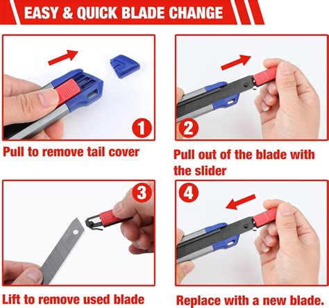 Buy WORKPRO Utility Knife, 2-piece, Folding Box Cutter and 18mm Snap ...