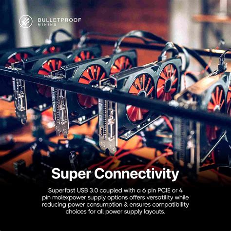 BulletProofMining Graphics Card PCIe Riser VER 010S 16x to 1x Powered ...
