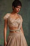 Buy Ivory Embroidery, Pearls, Tassels Crystal Embellished Belt by Tarun ...