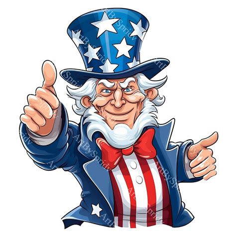 Uncle Sam Clipart Patriotic Sublimation PNG, USA Flag Themed Digital ...