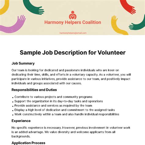 Volunteer Planning Job Description at Mary Bevis blog