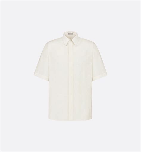 Dior Icons Short-Sleeved Shirt White Silk Blend | DIOR