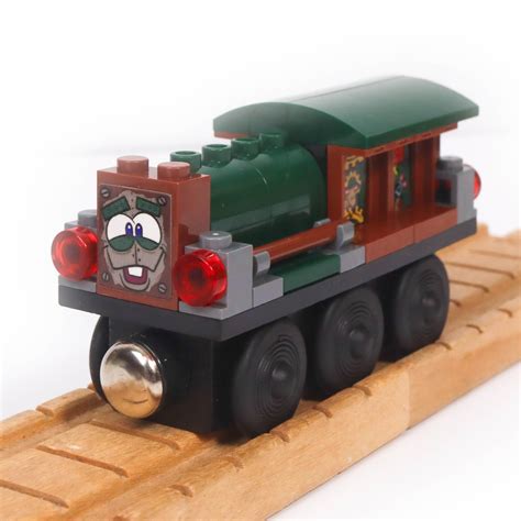 Buy Brick Built Wooden Train - Baseplate Compatible with Block Brands ...