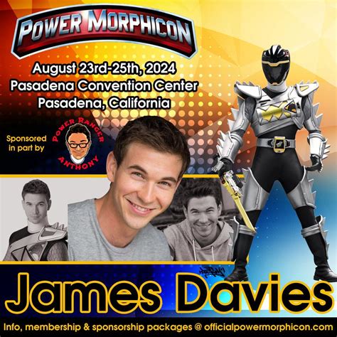 James Davies Black Dino Charge Ranger at Power Morphicon 2024, Pasadena ...