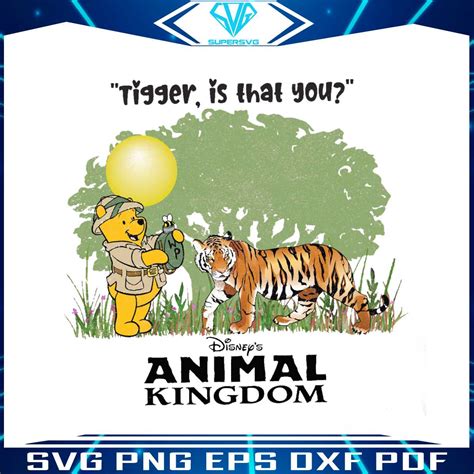 Retro Tigger Is That You Disney Animal Kingdom PNG Silhouette